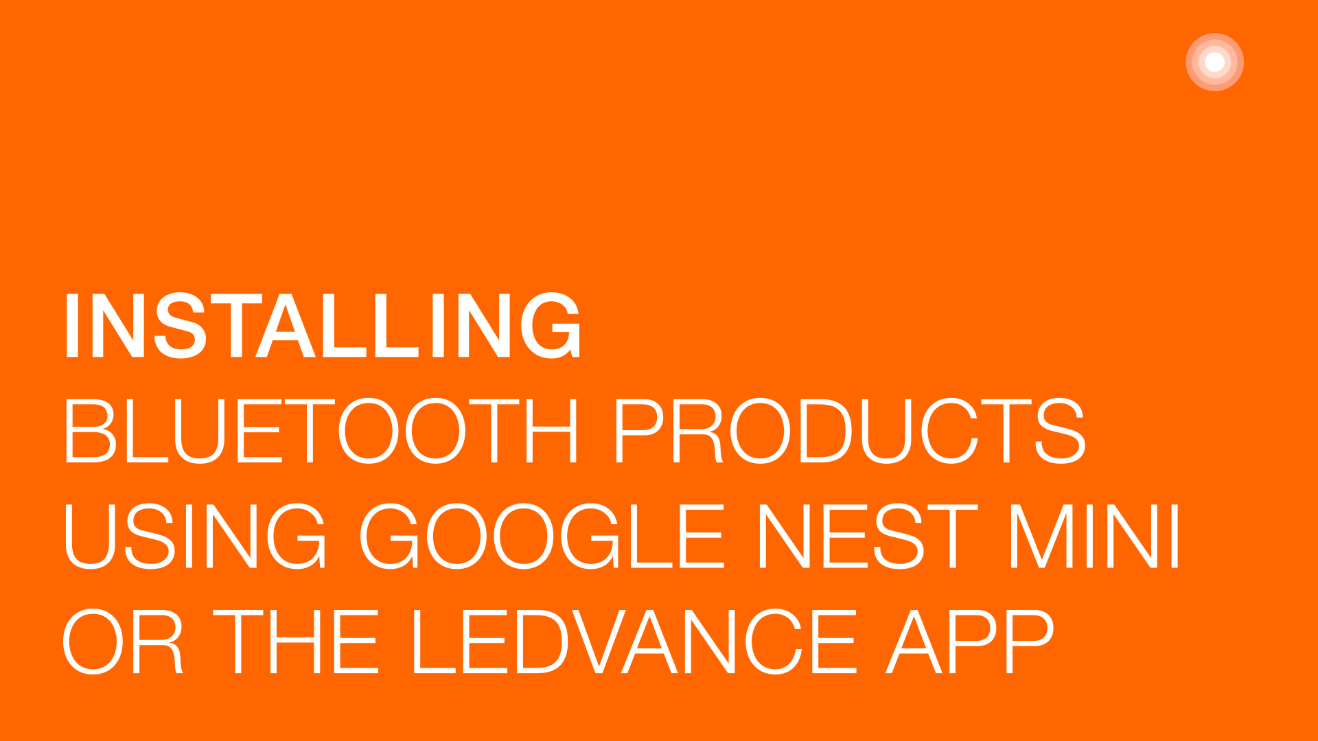 Know-how video for installing Bluetooth products