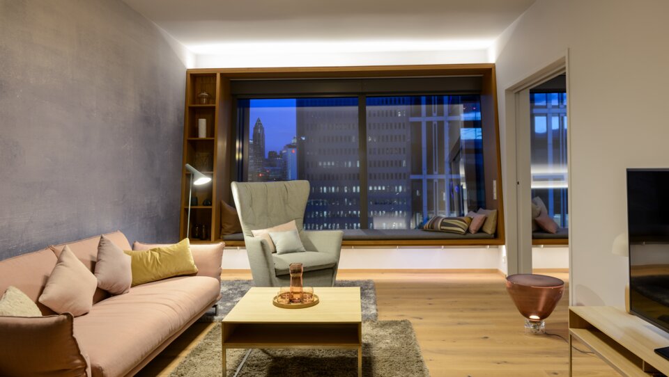 LED lighting at the Radisson Blu Hotel in Frankfurt